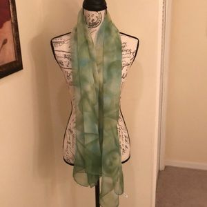 Beautiful green flowy scarf